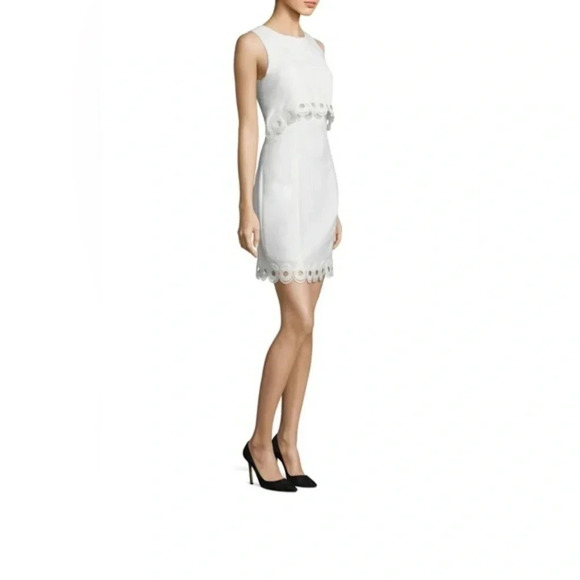 Shoshanna Dresses & Skirts - Shoshanna | NEW Popover white optic shift dress Scalloped‎ Lace women’s size 12